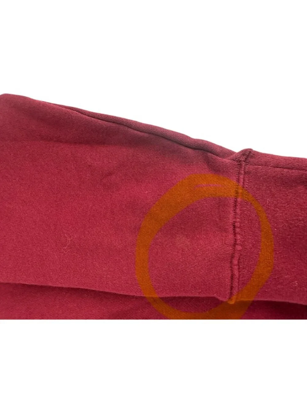 Tommy Hilfiger Sweatshirt Men's Small Burgundy Cotton H Varsity Crewneck Preppy